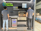 Outdoor Bbq Kitchen With Shed Integrated Storage House For Backyard Patio Grilling And Outdoor Cooking Activities