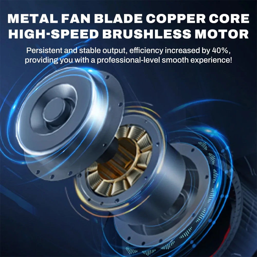 X6 Upgrade Violent Fan 400000RPM Powerful Air Blower Vacuum Dust Cleaner Type-C Charging Strong Winds Brushless Turbo Jet Blower
