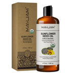 MAYJAM Pure Organic Moroccan Argan Oil Massage On Face, Hair, Body Sweet Almond Oil Cold Pressed USDA Certified 473ml Face Oil