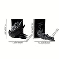 1Pc Gothic Dragon Bookends, 3D Horror Dragon Decorative Bookends Resin Dragon Bookends Creative Sculpture Bookends