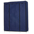5 Layer 12 Compartment Non woven Fabric Wardrobe Portable Closet Navy