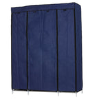 5 Layer 12 Compartment Non woven Fabric Wardrobe Portable Closet Navy