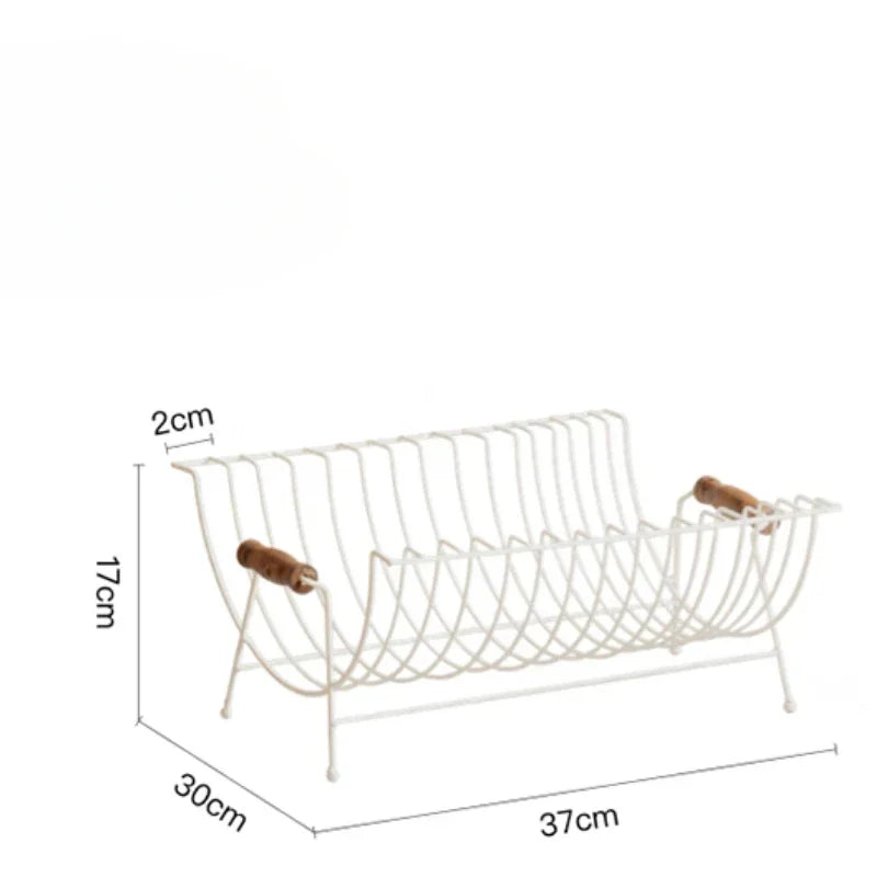 Japanese Wrought Iron Kitchen Bowl and Plate Organizer, Durable Metal Tableware Drain Rack, Storage for Home