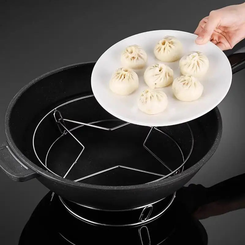 Stainless Steel Pot Rack Kitchen Anti-scalding Heat-insulating Pot Mat Steamer Rack Cookware Storage Rack Accessories Gift