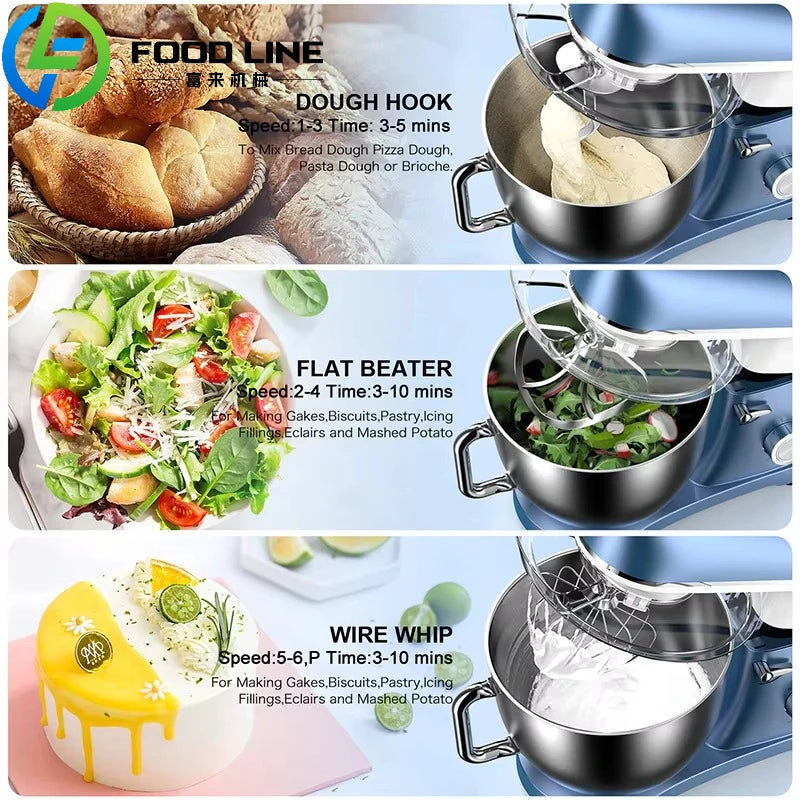 Custom Home Kitchen Appliances Electric Food Bread Dough Mixer Stand Cake Maker Mixers