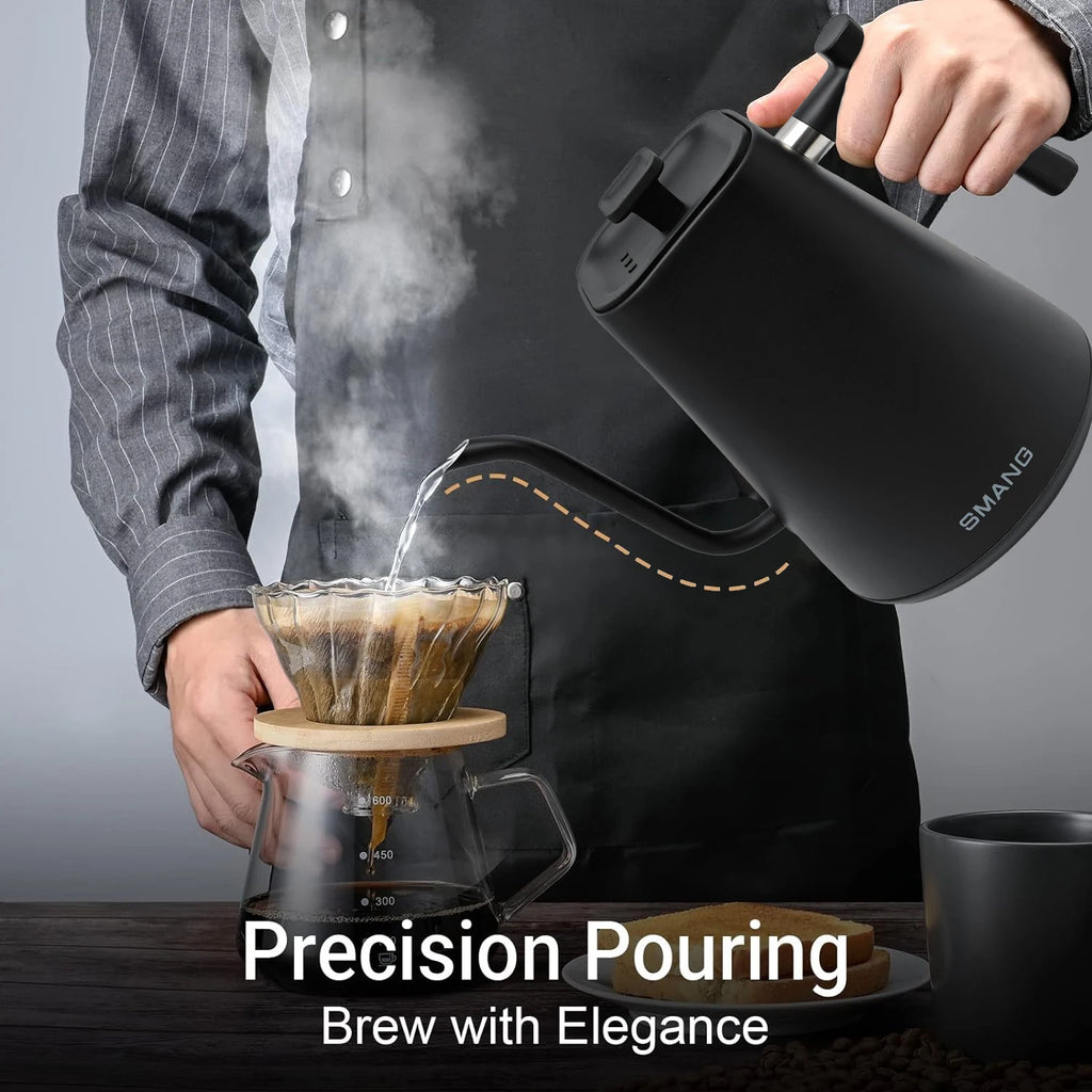Gooseneck Electric Kettle 1L 1200W Intelligent temperature controlled hand brewed coffee pot Rapid Heating Kettle 110v/220v