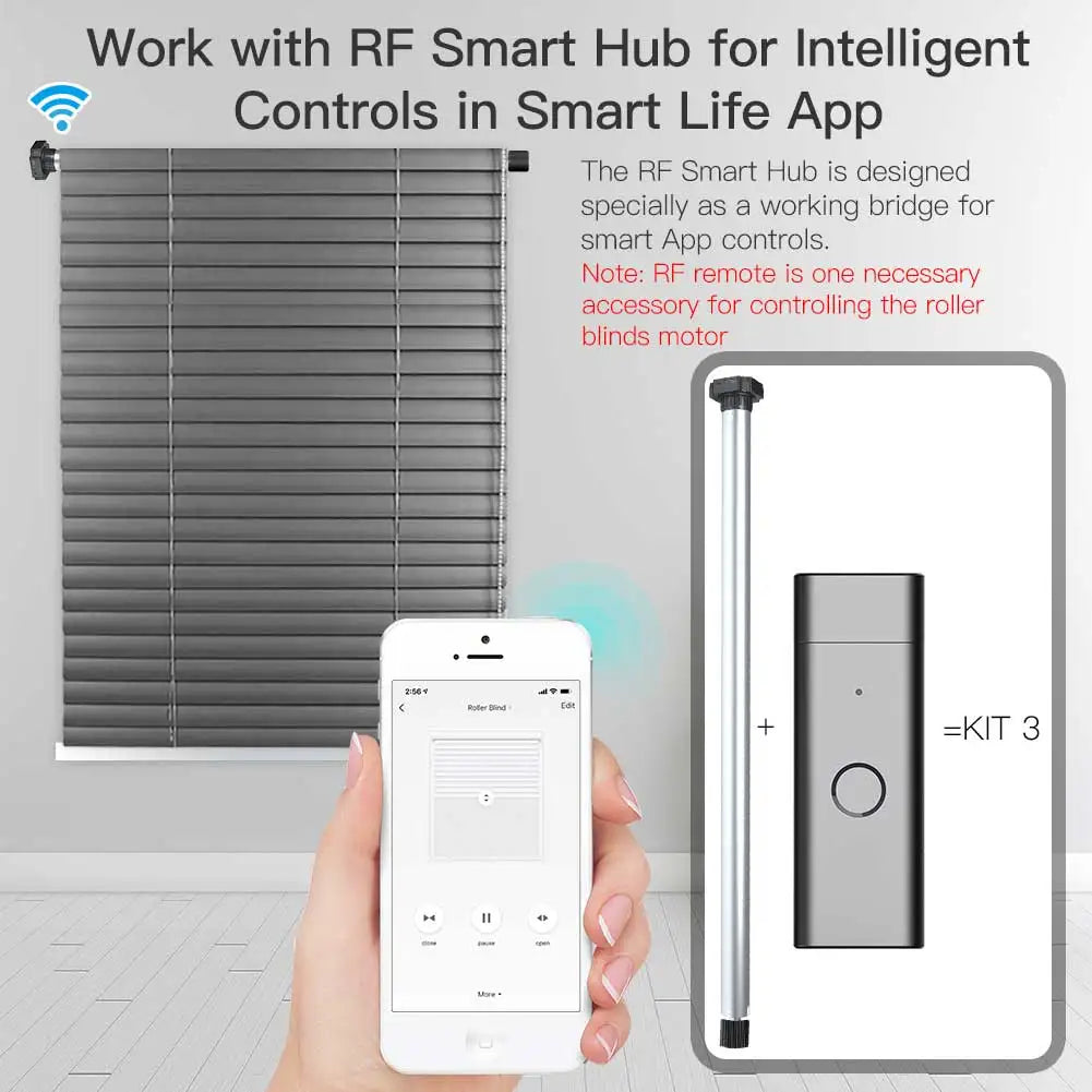 New Automatic AM15 Tubular Roller Blind Motor for 17/25mm Tube Motorized Electric Blind Shade RF433 Remote Control for 25mm Tube