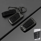 Leather Car Remote Key Case Full Cover Protection Shell for VW Volkswagen Magotan Magotan GTE Passat B6 B7 B8 CC Arteon Keychain