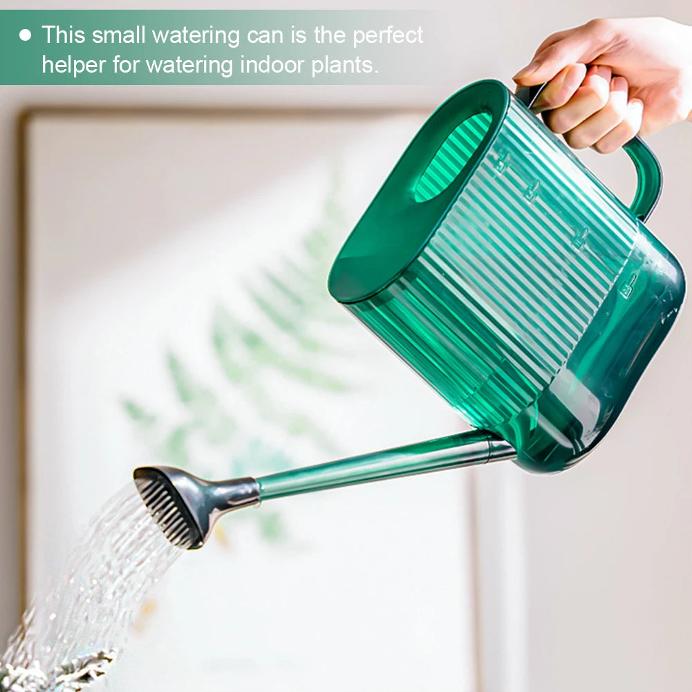 1.8L Garden Watering Can with Sprinkler Head Plastic Watering Can with Long Spout Portable for Indoor/Outdoor Planting Accessory
