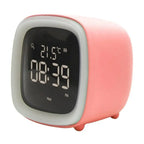 Cartoon Rabbit Deer Ear Alarm Clock Rechargeable Digital Display LED Nigh Light Table Clock Wall Clock Living Room LED Clock