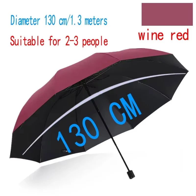 Super Large 51-inch Folding Umbrella | Windproof Business & Travel Sun Rain Umbrella