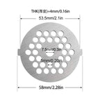 Meat Grinder Pinion Mixer Spare Parts Meat Grinder Knife Stainless Steel Grille for Food Grinder Accessories Kitchen Tool Good