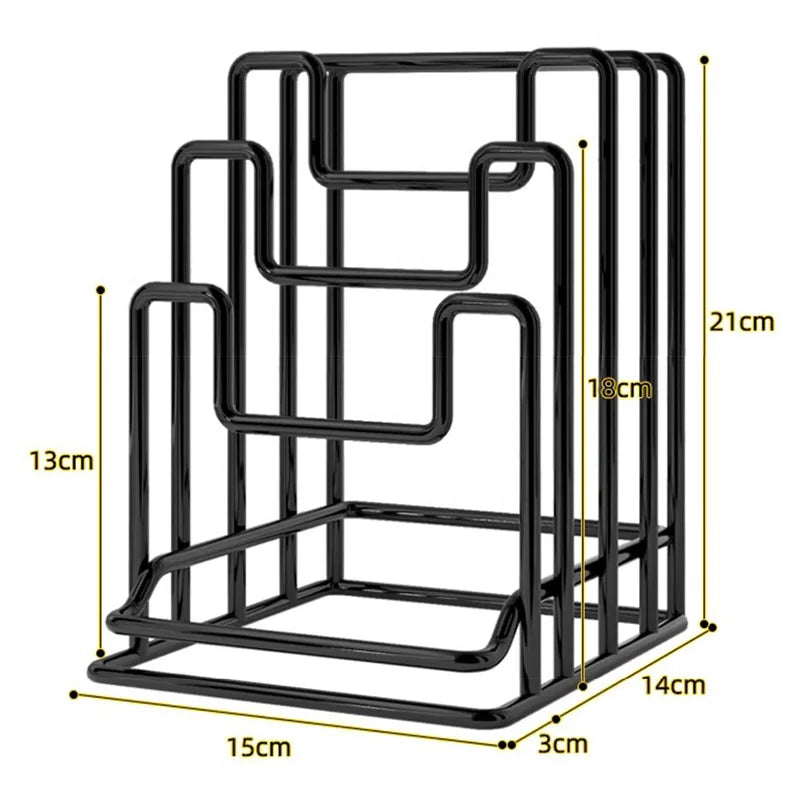 Cutting Board Holder Rack Kitchen Countertop Drain Storage Shelf Multi Layer Space Saving Cutting Board Practical Organizer