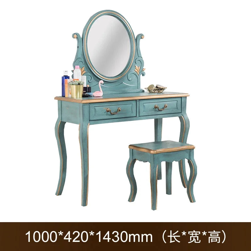 FG11American dresser retro Mediterranean style end of bed with mirror beauty table and chairs European style