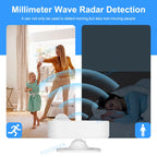 Zigbee 3.0 Human Presence Sensor 24G MmWave Radar +PIR,Luminance detection Use Battery Support Zigbee2mqtt Home Assistant