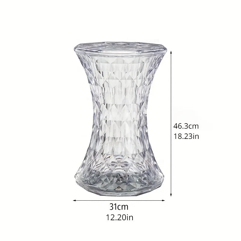 Storage Stool - Luxurious Acrylic Transparent Stool - Multi-purpose Bathroom Stool & Living Room Stool