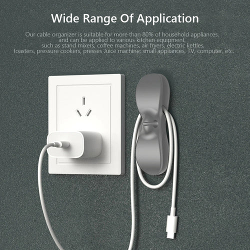 4/9pcs Cable Clips Self-adhesive Rubber Cord Management Clip Practical Electrical Appliances Wire Clamps  for Living Room