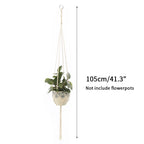 Gardening Green Plant Hanging Basket Cotton Rope Hanger Flower Pot  Handmade Macrame Pot Pocket Wall Boho Courtyard  Home Decor