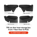 YZ For Tesla Model 3 Y Highland Juniper Car Door Side Storage Box Front Rear Side TPE Door Storage Organizer Tray Accessories