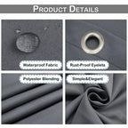 Balcony Privacy Screen Cover Fence Patio Waterproof Shade Cloth 70% UV Protection Shield Deck Shade Sail Garden Porch Pool Decor