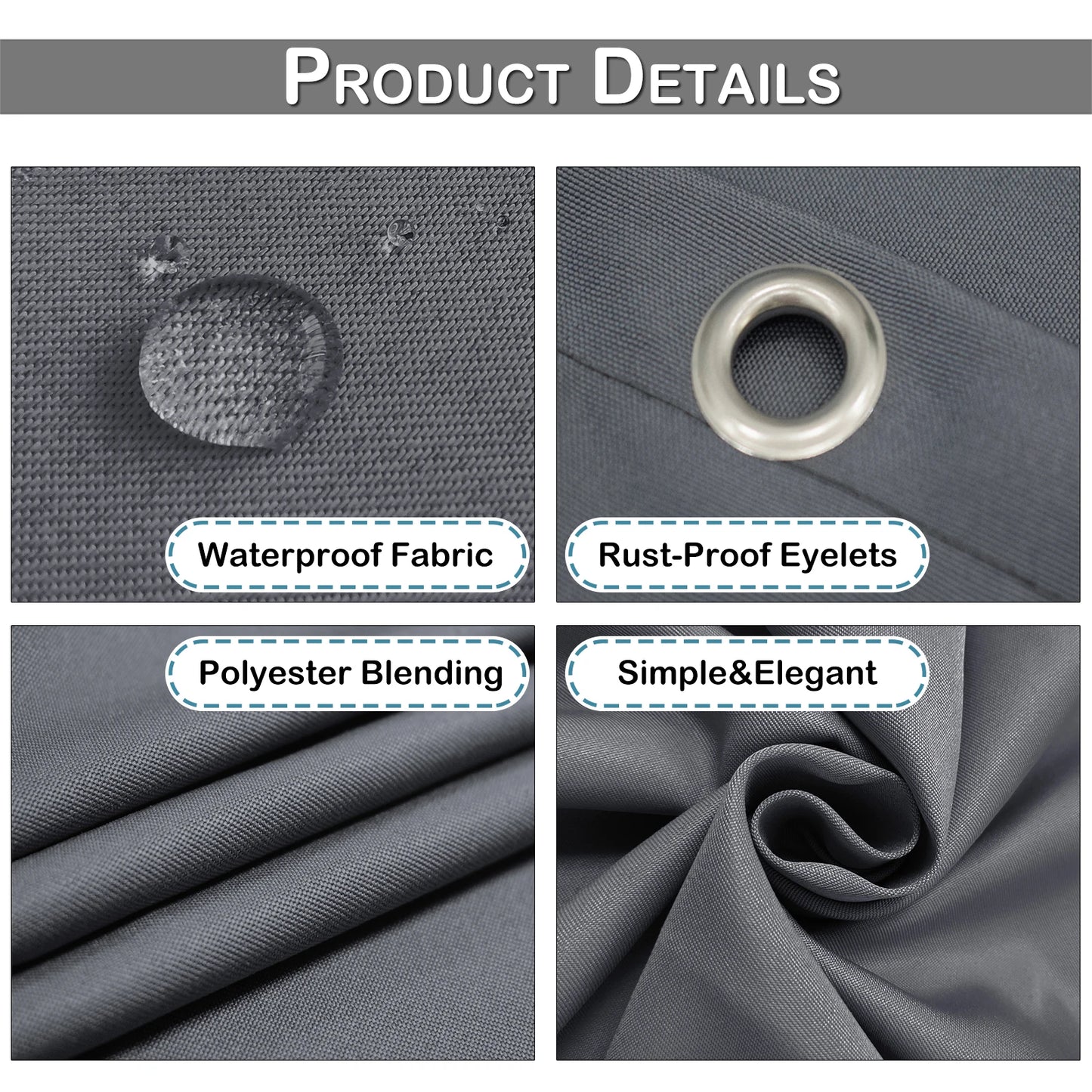 Balcony Privacy Screen Cover Fence Patio Waterproof Shade Cloth 70% UV Protection Shield Deck Shade Sail Garden Porch Pool Decor