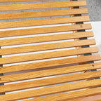 Outsunny Outdoor Rocking Chair W/ Slatted Seat, Wooden Rocking Chair, Teak