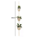 Handmade Macrame Plant Hanger Basket Flower Pot Balcony Hanging Decoration Knotted Lifting Rope Bohemian Style Home Garden Decor