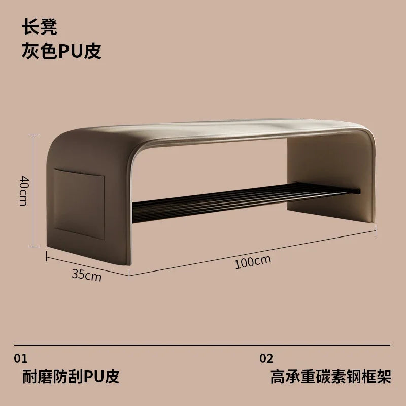 Entrance Hall Shoe Changing Bench Porch Shoe Cabinet Bench Integrated Entrance Shoe Changing Bench Bedroom Benchs
