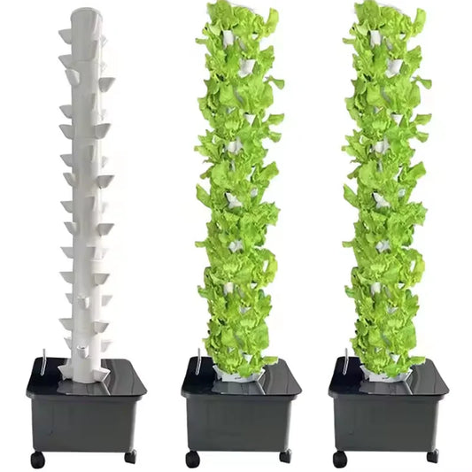 DIY Hydroponic Pots 45Holes Vertical Tower Vegetables Strawberry Growing System Hydroponics Tower