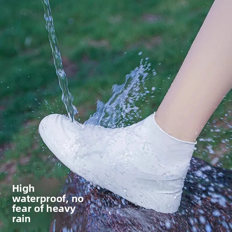 New Thickened Silicone Shoe Covers WaterProof Rubber Rain Boot Covers Reusable Non-slip Rain Shoes Outdoor Rain Gear Accessories