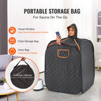SucceBuy Compact Portable Steam Sauna Tent 1200 Watt Therapeutic  for Detox Relaxation Time Remote Control Personal  for Home
