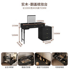 Makeup Organizer Vanity Table Modern Decor Drawer Storage Dressing Table Aesthetic Light Mirror Dressers Bedroom