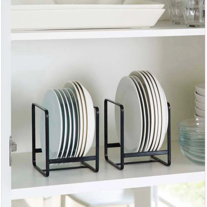 1pc Stainless Steel Accessory Kitchen Cabinet and Storage Shelf Vertical Cookings Utensil Holder Organizer for Plates Bowls Cups