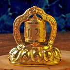 Tibetan Solar Scripture Prayer Wheel Home Decoration Silent Metal Model Sunshine Garden Auspicious Ornaments Business Gift