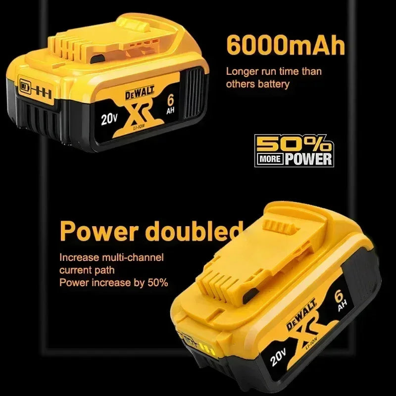 Original DEWALT battery，20V,，6AH， rechargeable lithium-ion battery， DCB115， DCB118,，Dewalt tool battery, dewalt ，DCB1104 charger