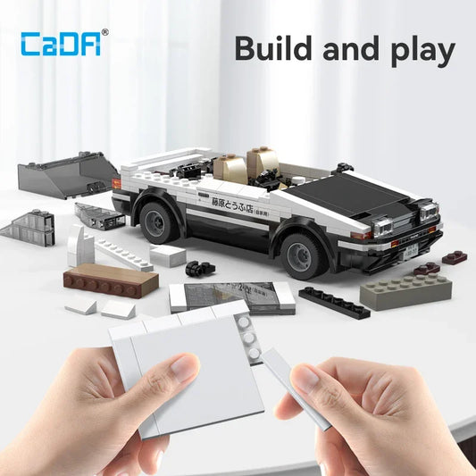 Cada New product 2025 City Technical RC Drift Racing Car Building Blocks AE86 Sports Car Bricks Adult Toys Festival Gifts