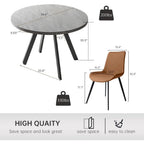 Round Dining Table Set, Mid Century Modern Small Round Dining Table Set, Saving Space