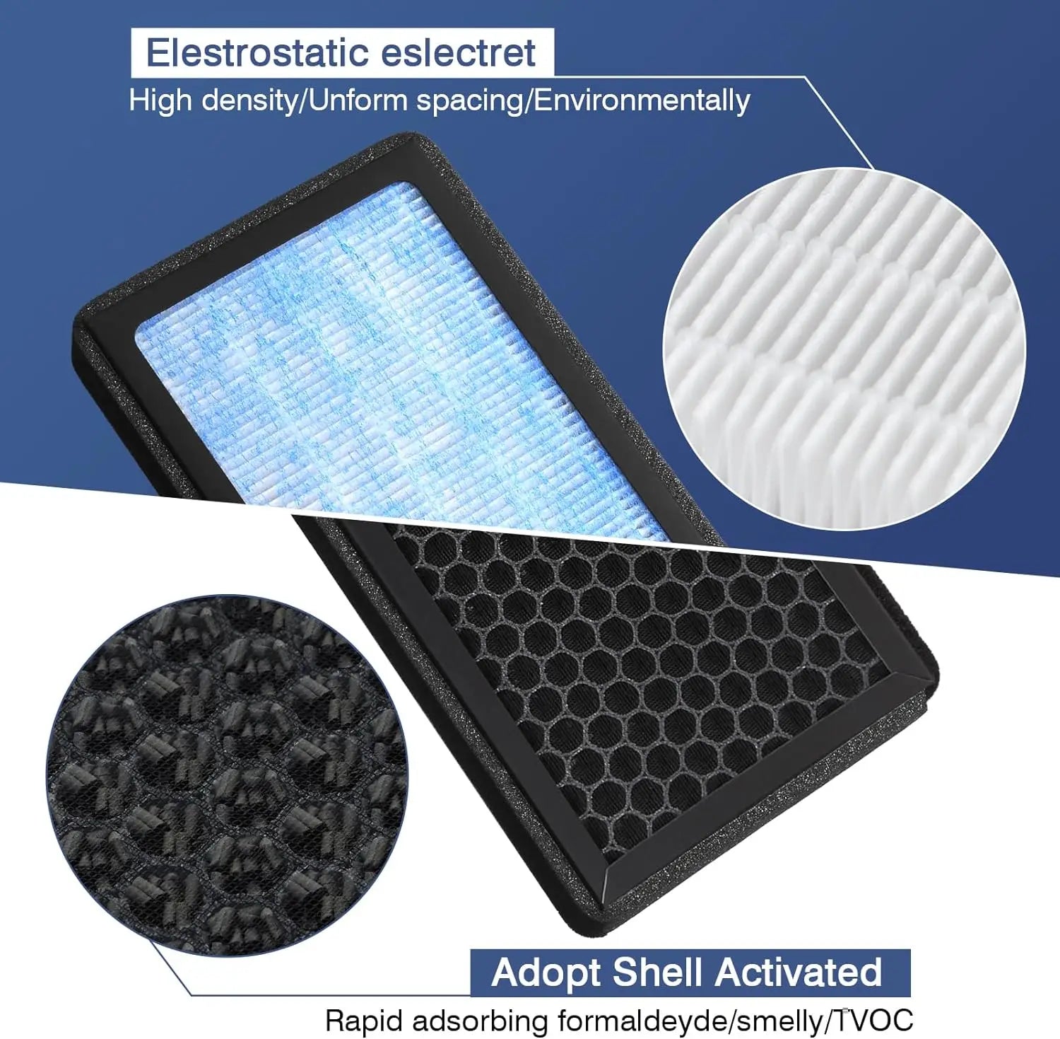 Air Filter For Tesla Model 3 Model Y 2017-2026 HEPA  Activated Carbon Tesla Cabin Air Filter Replacement Accessories 2Pack