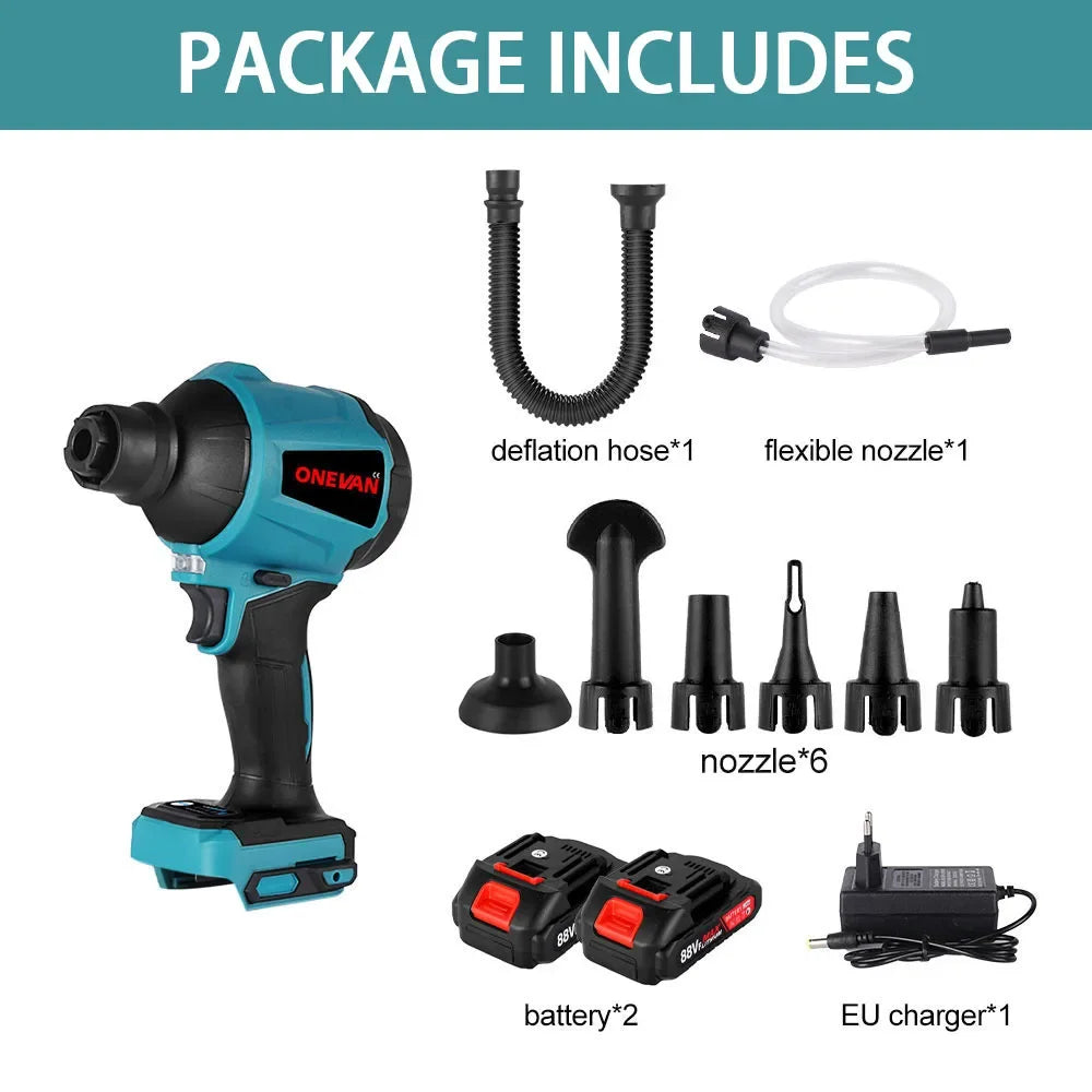 1000W 40000RPM 5 in 1 Multifunction Cordless Dust Blower Rechargeable Vacuum Clean Inflator with 5Nozzles For Makita Battery Pin