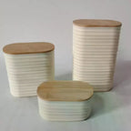 Wooden Lid Food Storage Jar - Sealed Kitchen Organizer Container With Lid For Efficient Pantry Storage And Organization