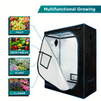 CAU 120x60x150cm Plant Growth Tent with Observation Window, Detachable Tray, and Indoor Plant Growth Kit