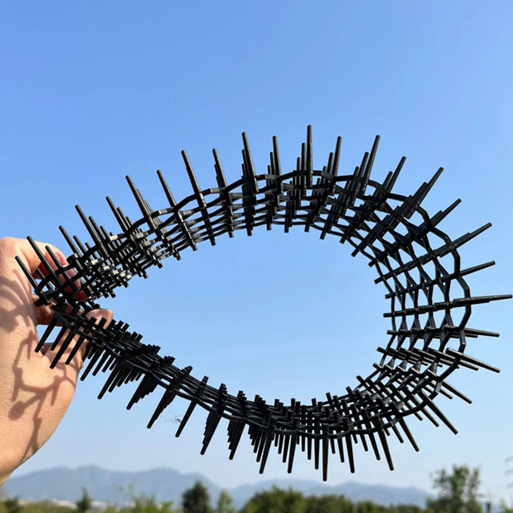 6/10Pcs Garden Prickle Strip Dig Stop Cat Repellent Deterrent Mat Anti-cat Prickle Strips Keep Cat Away Digging Climbing Spike