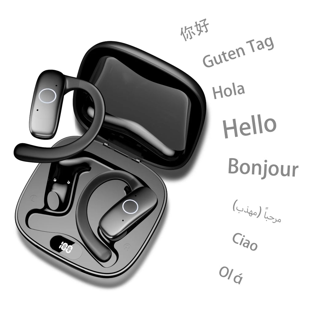 Real Time Translator Headphones AI Language Translation Earbuds 144 Languages & Accents 3 in 1 OWS Ear Buds for Business
