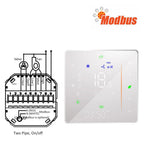Zigbee & Wi-Fi & MODBUS TUYA Thermostat for Fan Coil Unit, 2P/4P, Cooling/Heating Function,RS485 95-240V, Smart HVAC Control