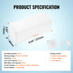 VEVOR 200/450/650ml Portable Ultrasonic Cleaner Machine with 4 Timer Modes Cleaning Basket for Eyeglasses Watches Dentures Rings
