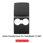 for Tesla Model Y 3 ABS Carbon Fiber Center Console Wrap Cover Kit Dashboard Armrest Door Side Trim Sticker Interior Accessories