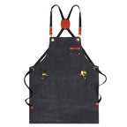 New Durable Goods Heavy Duty Unisex Canvas Work Apron with Tool Pockets Cross-Back Straps Adjustable For Woodworking Painting