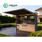 Customized 2025 Premium Modern Built-in Portable Weatherproof Modular Outdoor Kitchen BBQ Island with Grill Complete Set