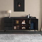 Kitchen Shelf Cabinets Living Room Storage Display Black Closets Cabinet Buffet Cupboard Mueble Recibidor De Entrada Decor