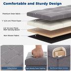 Foldable Stool Home Ottoman Seat Bench Chest with Storage Space Organizer Box Living Room Furniture